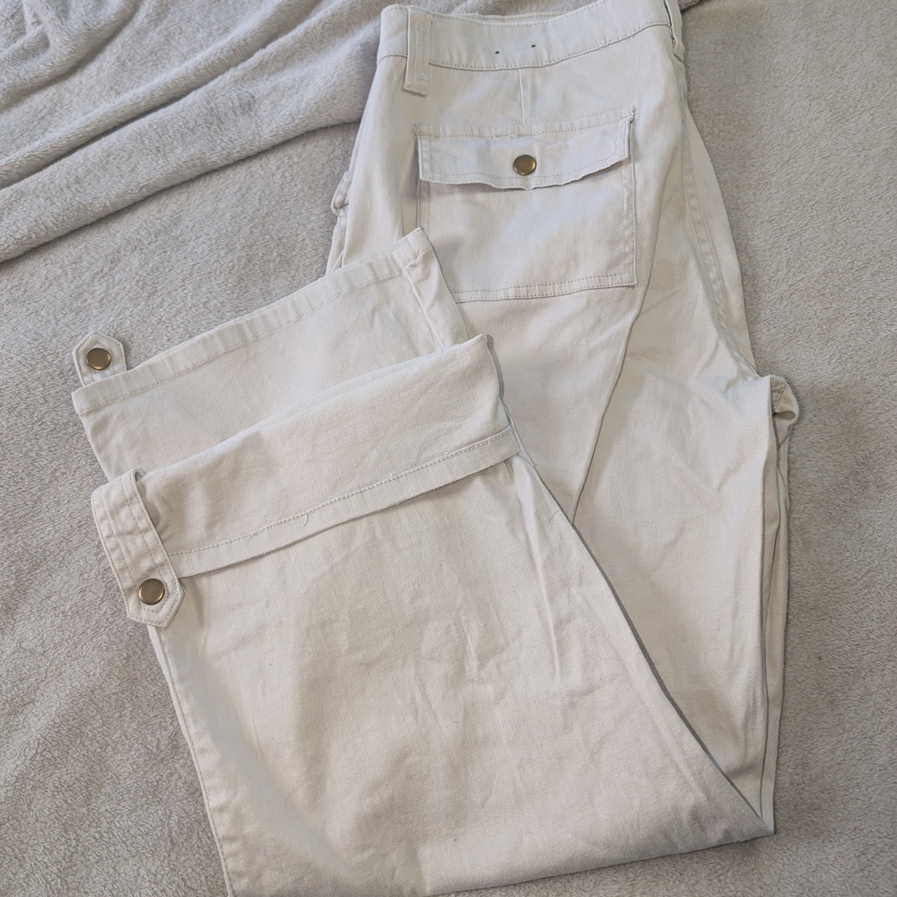 Fashion Bug White Cargo Pants - Picture 5 of 5